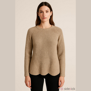 Tan chunky knit sweater size XL